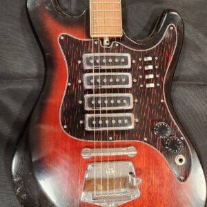 Vintage 1960’s Heit Deluxe guitar 4 Pickups Red Burst
