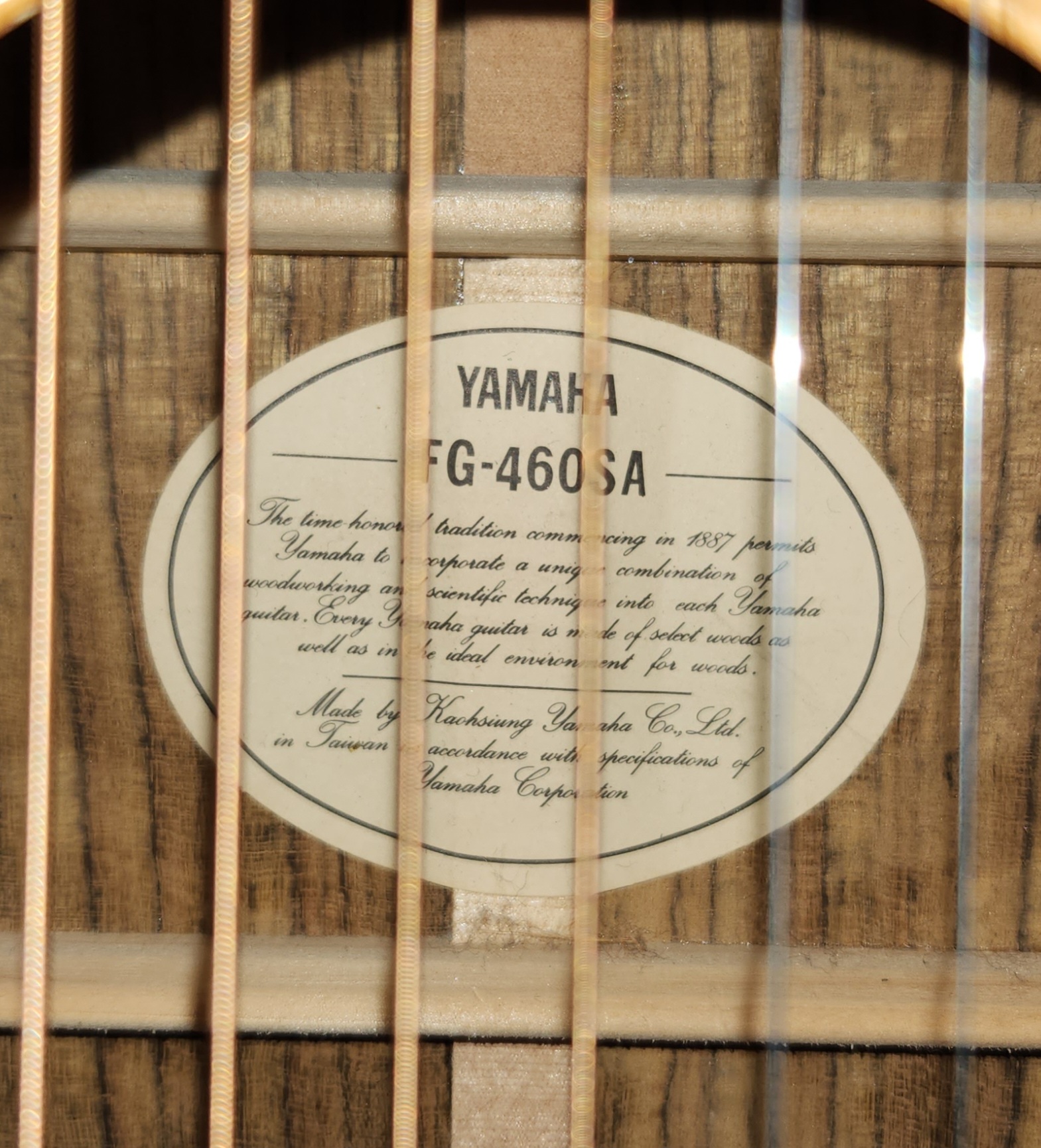 1991 Yamaha FG-460SA w/case | WEST GUITAR CENTER